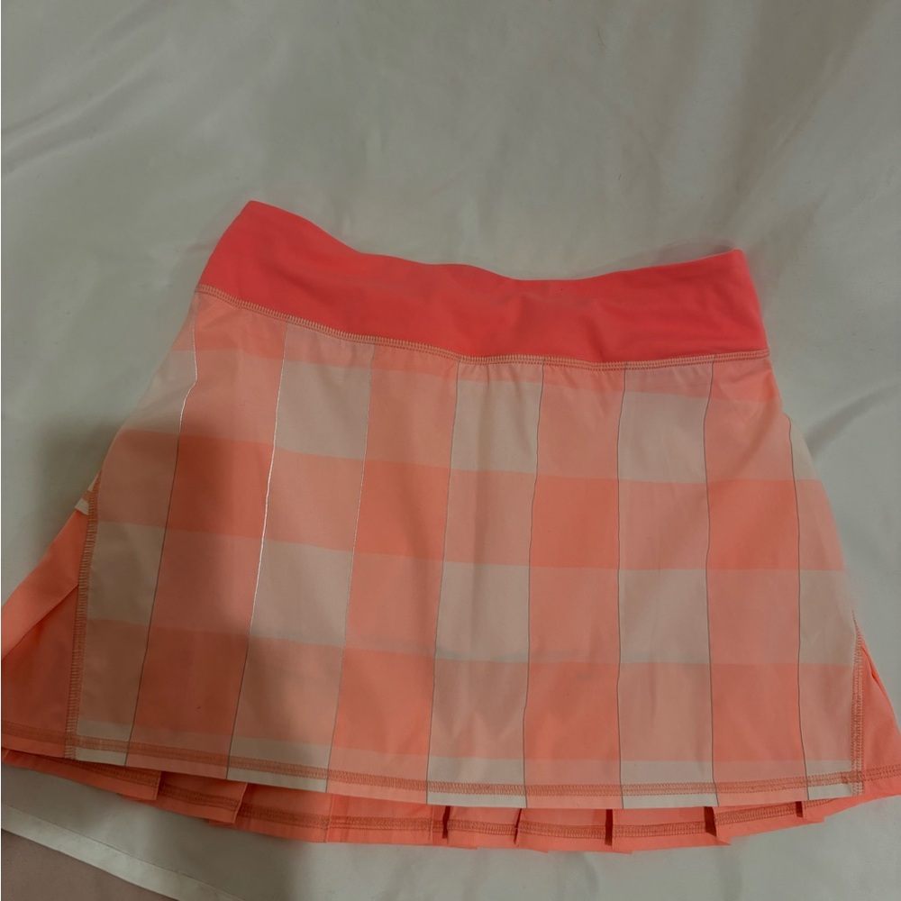 lululemon athletica Coral and Peach Pleated Skater Skirt - Picture 2 of 13
